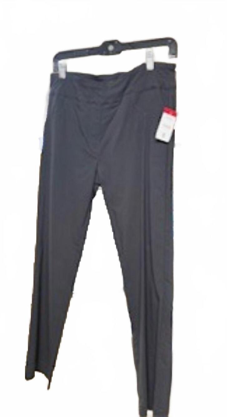 NEW ELLIOTT LAUREN women's low-rise pull on trouser in dark grey